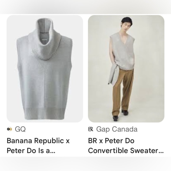 100% Merino Peter Do x BR Wool sweater vest - Picture 7 of 12